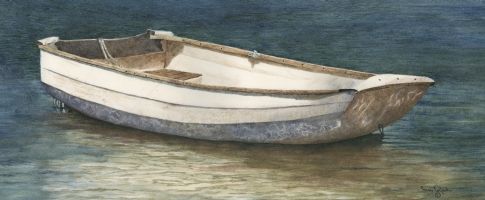 Waiting, Watercolor by Larry Rolph